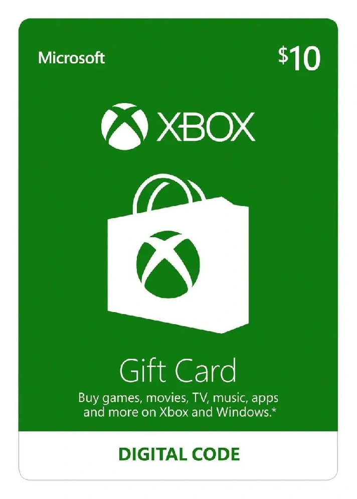 💠XBOX 10 $ USD (USA) 🇺🇸 GIFT CARD (INSTANTLY) + 🎁