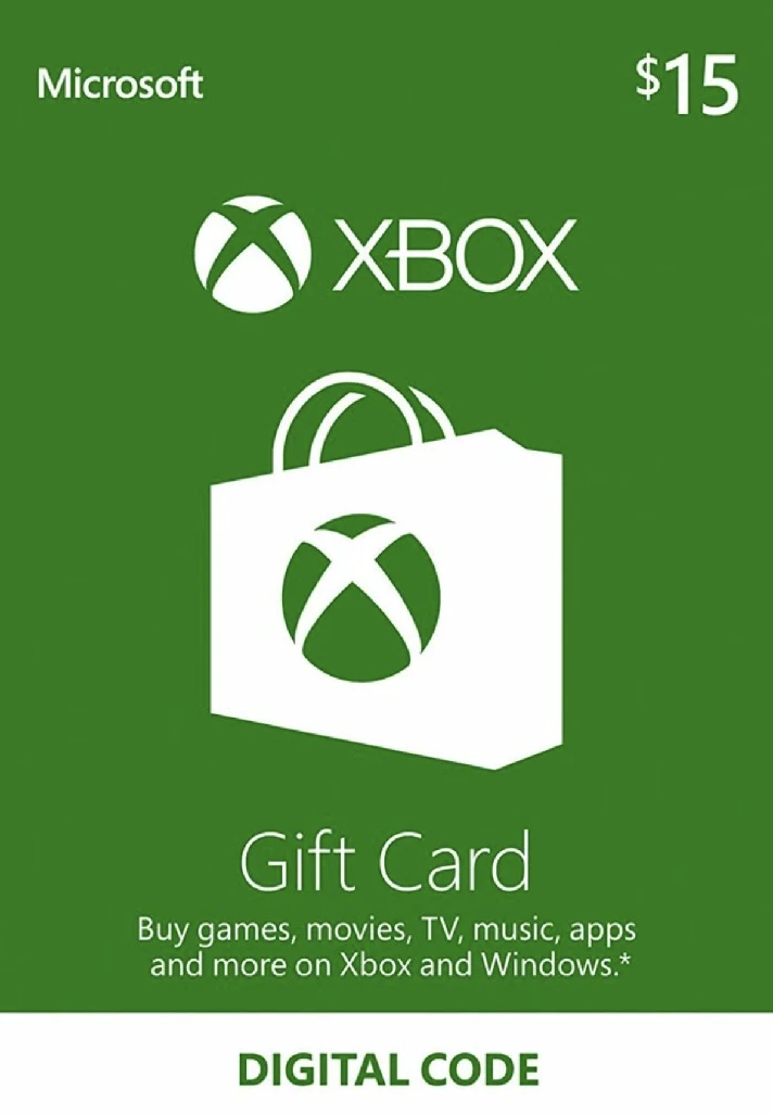 💠XBOX 15 $ USD (USA) 🇺🇸 GIFT CARD (INSTANTLY) + 🎁