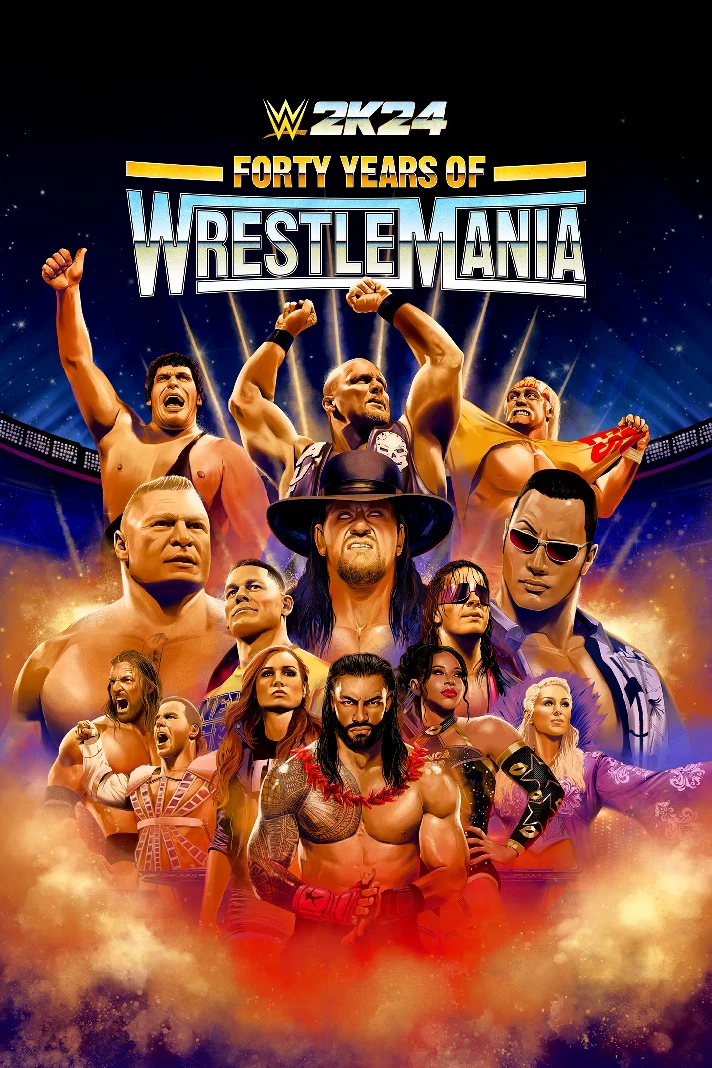 🎁WWE 2K24 40 Years of Wrestlemania🌍ROW✅AUTO