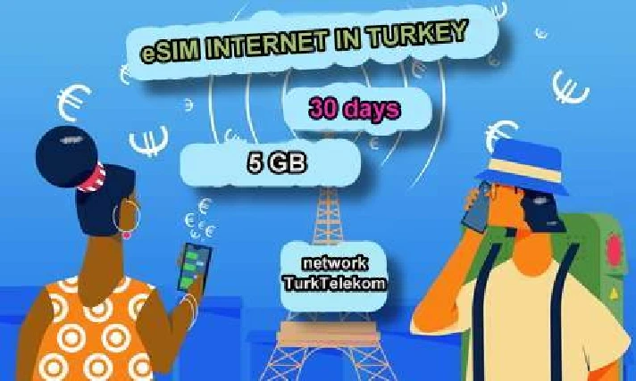 eSIM 5GB Internet in Turkey 30 days bundle