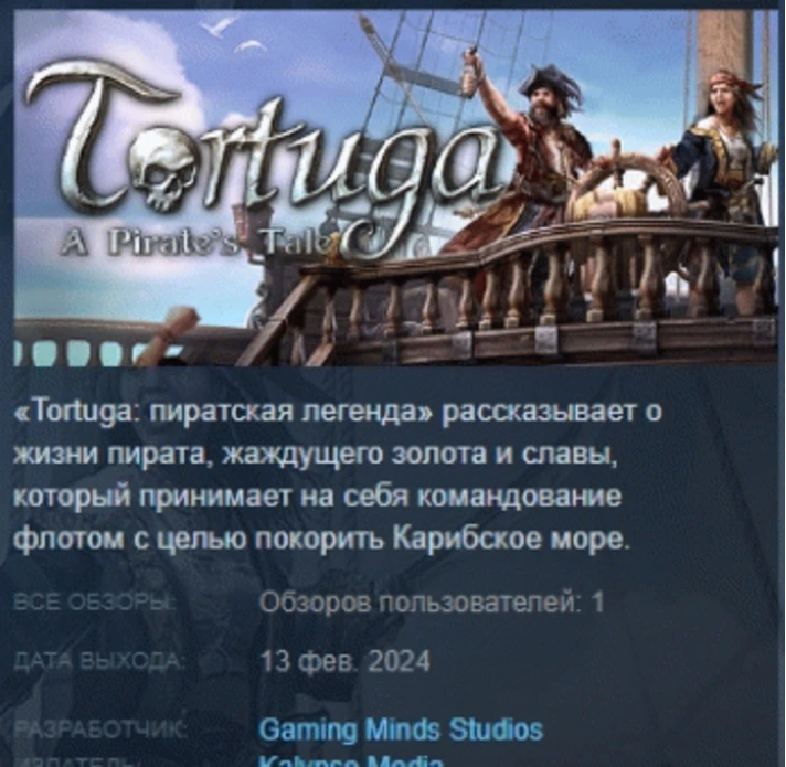 Tortuga - A Pirate´s Tale 💎 STEAM GIFT RUSSIA