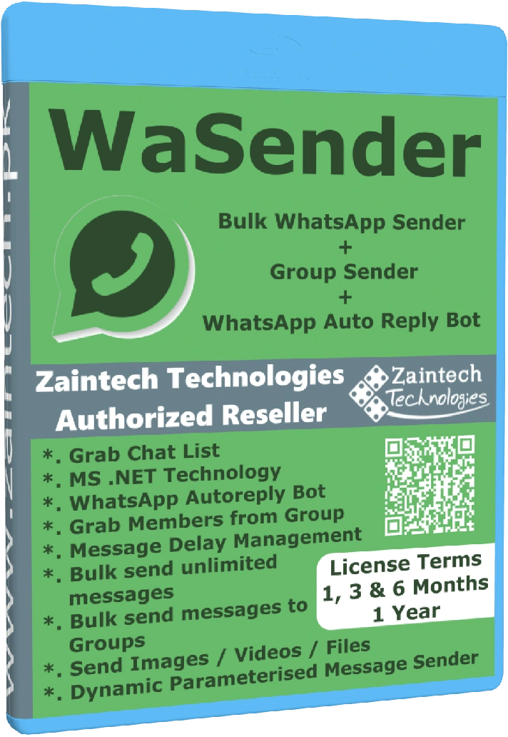 Bulk WhatsApp Sender & BOT (WaSender) - 1 PC - Windows