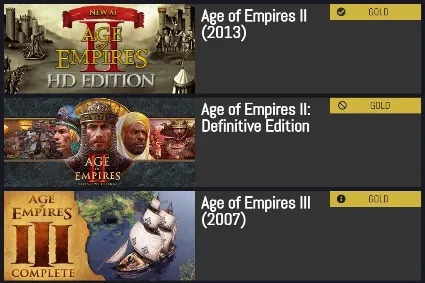 ⭐ ️ Age of Empires III (2007) + Age of Empires II (2013)
