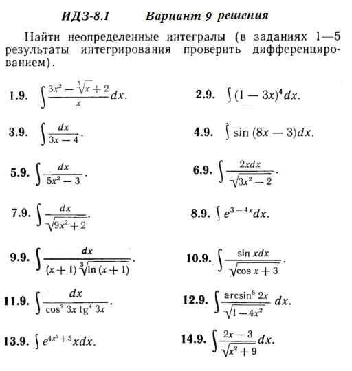 Answers to IDZ 8.1 option 9 Ryabushko part 2
