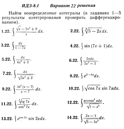 Answers to IDZ 8.1 option 22 Ryabushko part 2