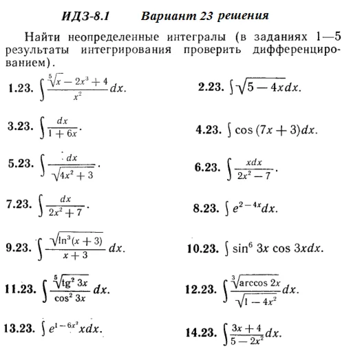 Answers to IDZ 8.1 option 23 Ryabushko part 2