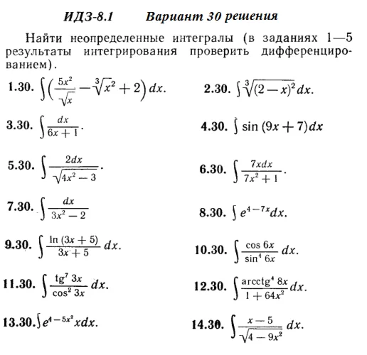 Answers to IDZ 8.1 option 30 Ryabushko part 2