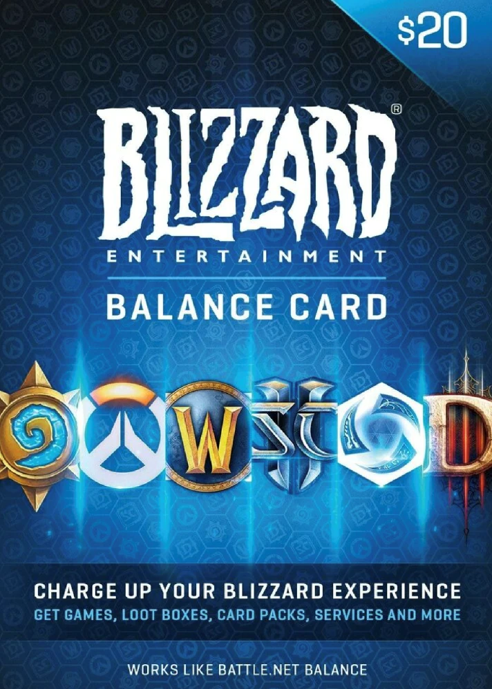 🔴BattleNet Gift Card🔴BLIZZARD 20 $ - USD | 🟡AUTO🚀