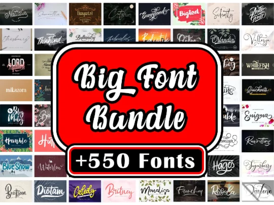 500 FONT BUNDLE