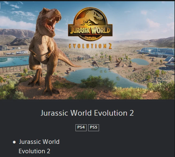 Jurassic World Evolution 2  PS4 / PS5 ТУРЦИЯ