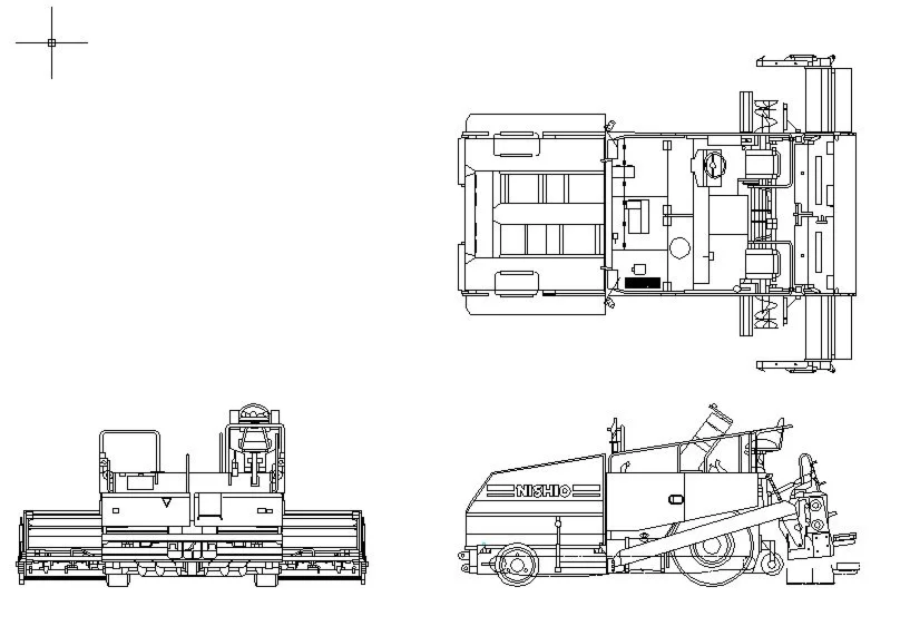 Чертеж асфальтоукладчика фирмы N1SH1O