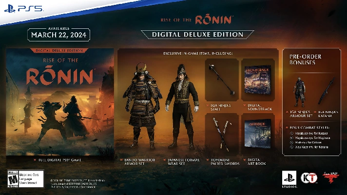 🅿️5️⃣Rise of the Ronin Deluxe Edition (PS5) 🔥OFFLINE