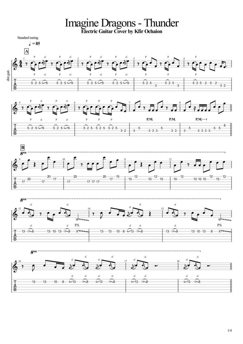 Tasb Kfir Ochaion - Imagine Dragons - Thunder