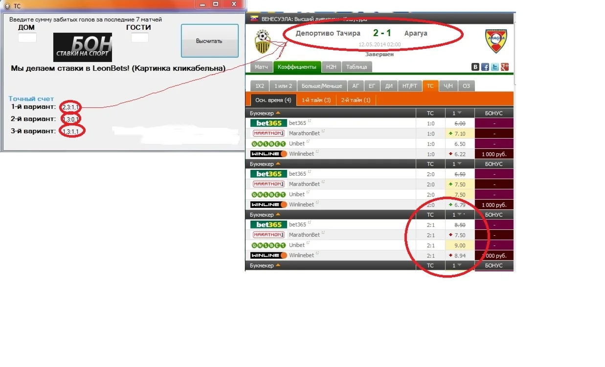 Программа на ТС(Футбол)