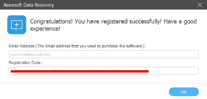 ✴️ Aiseesoft Data recovery 🔑 1 Year Registration Code