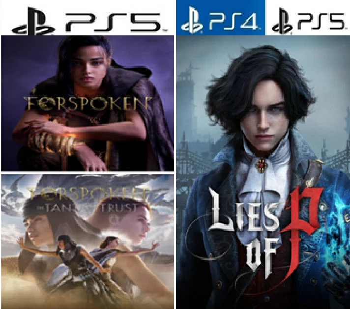 2in1 Lies Of P - PS4|PS5+(Forspoken+DLC)-PS5 Rent