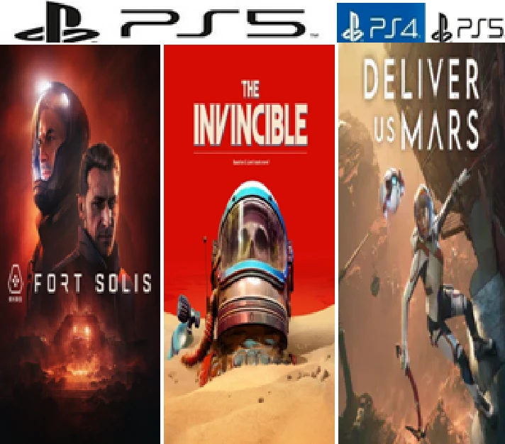 3in1(Invincible+FortSolis)-PS5+Del.UsMars-PS4|PS5 Rent