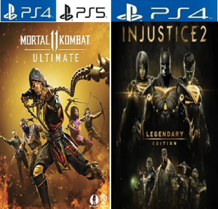 2in1 MK11 Ultimate Edit.-PS4|PS5+Injustice 2 (PS4) Rent