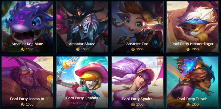 ✔️ Skin to your account  /1350 RP /1820 RP /3250 RP