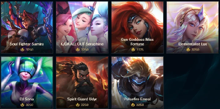 ✔️ Skin to your account  /1350 RP /1820 RP /3250 RP