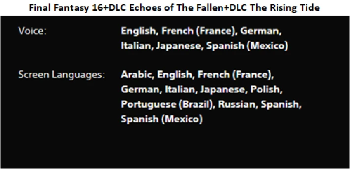 Final Fantasy 16+2 DLC: Echoes...+RisingTide PS5 Rent