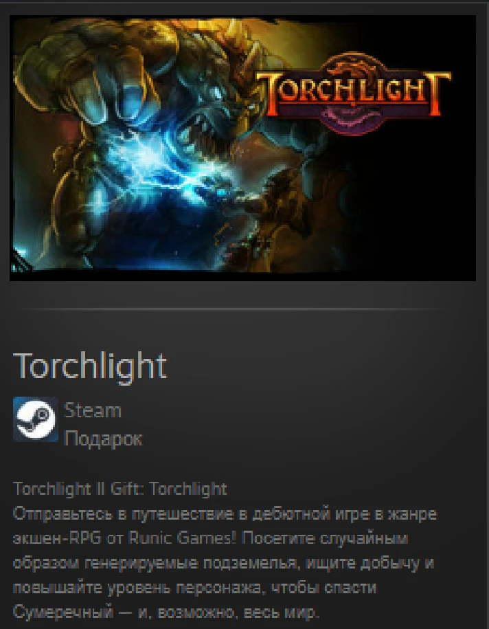 Torchlight  STEAM GIFT Russia + ROW + GLOBAL REG FREE