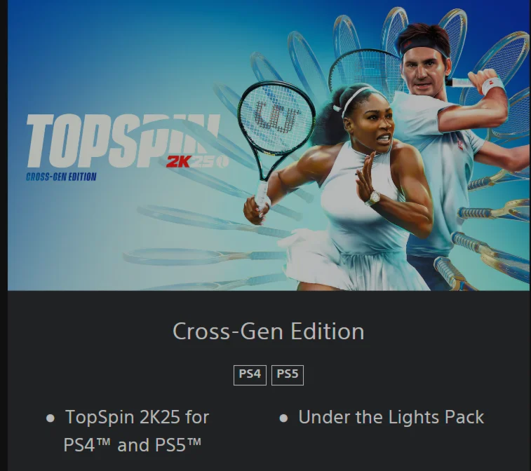 TopSpin 2K25  PS4/PS5 ТУРЦИЯ