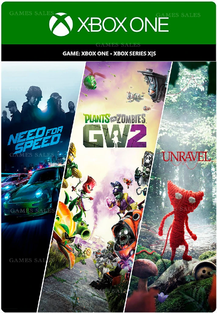 NFS + Unravel +  Garden Warfare 2 🔑XBOX | EA Bundle