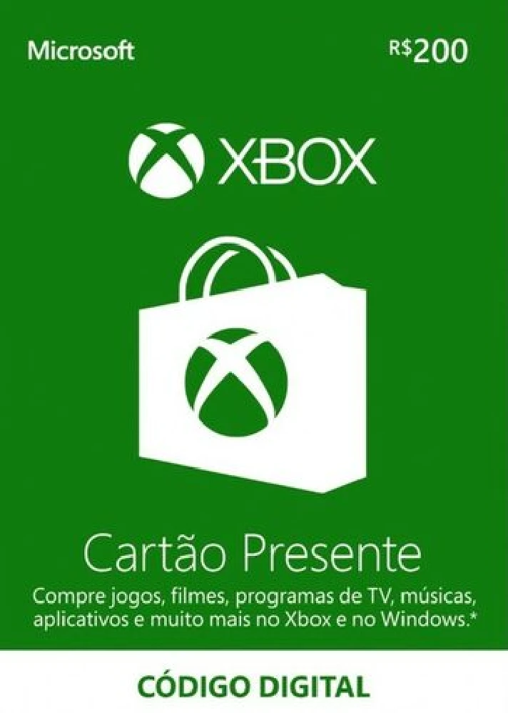 Xbox Live Gift Card 200 BRL 💳🎮