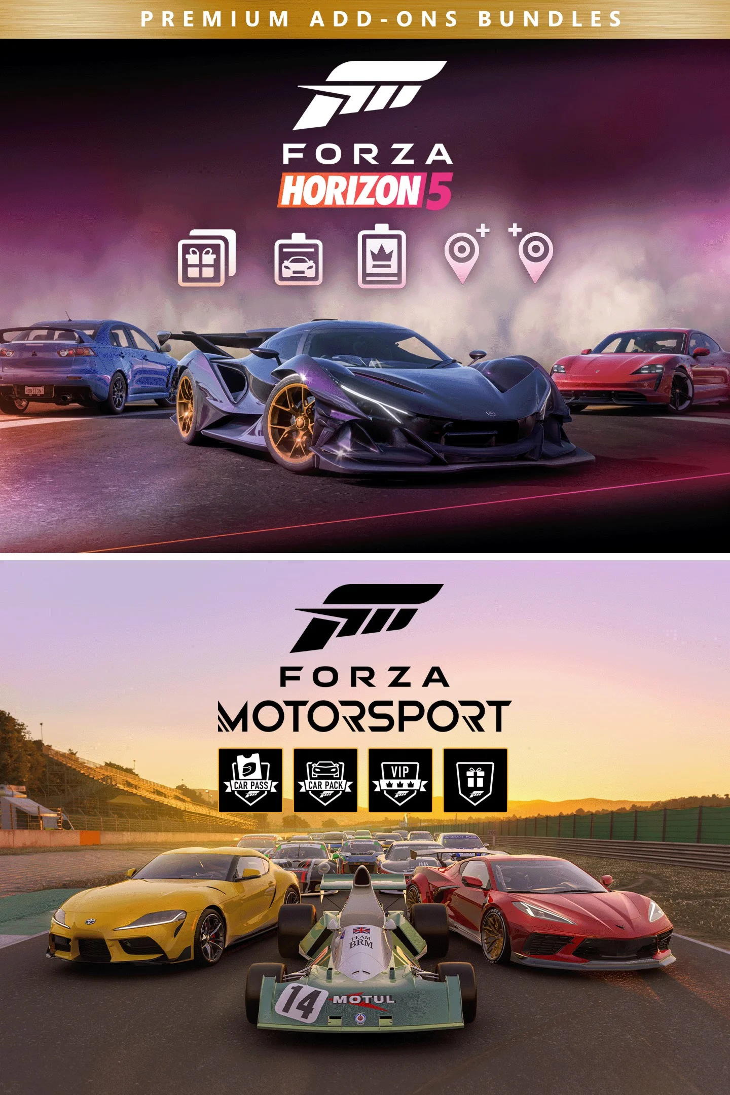 Forza Motorsport and Forza Horizon 5 Premium Add-Ons