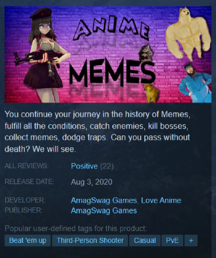 Anime Memes (Steam Key/Region Free/ВЕСЬ МИР) + 🎁