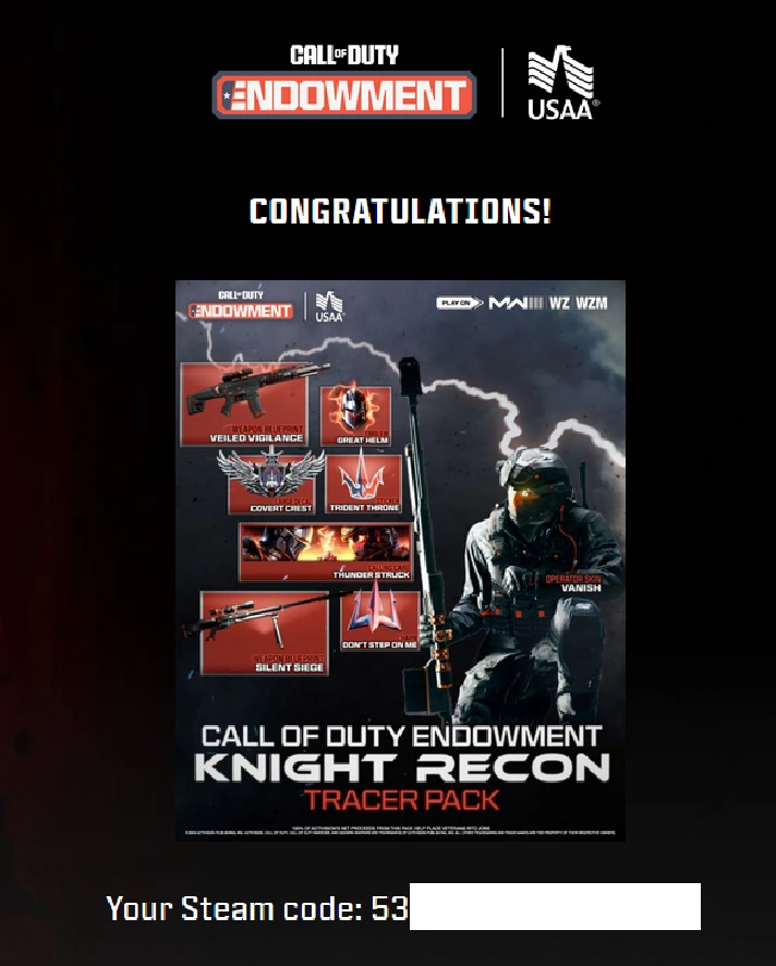 KNIGHT RECON TRACER PACK CoD MW 3 / Modern Warfare 3 🔑