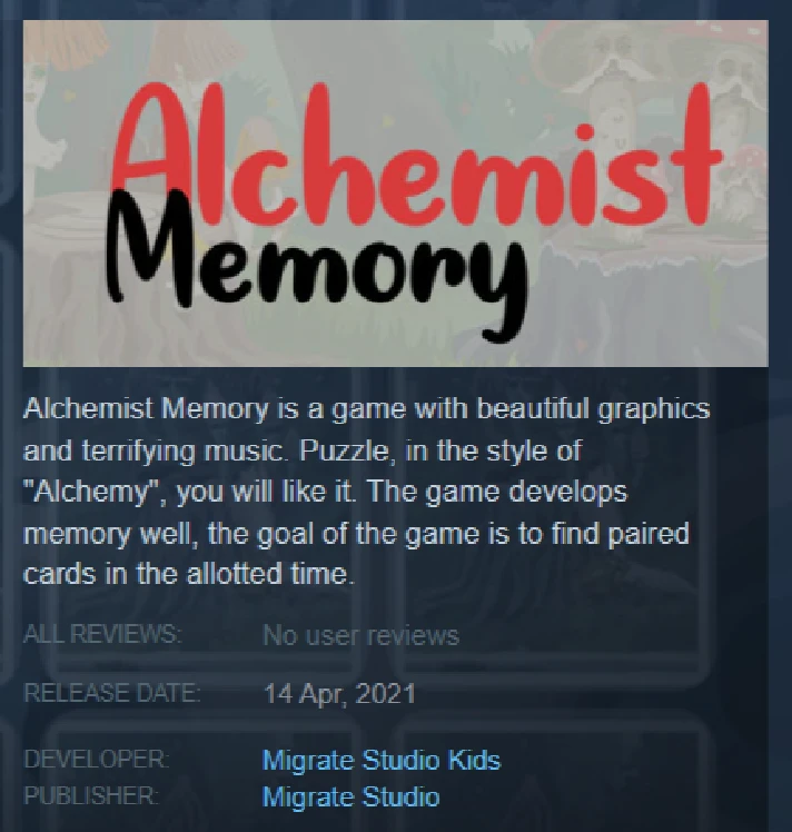 Alchemist Memory (Steam Key/Region Free/Global) + 🎁