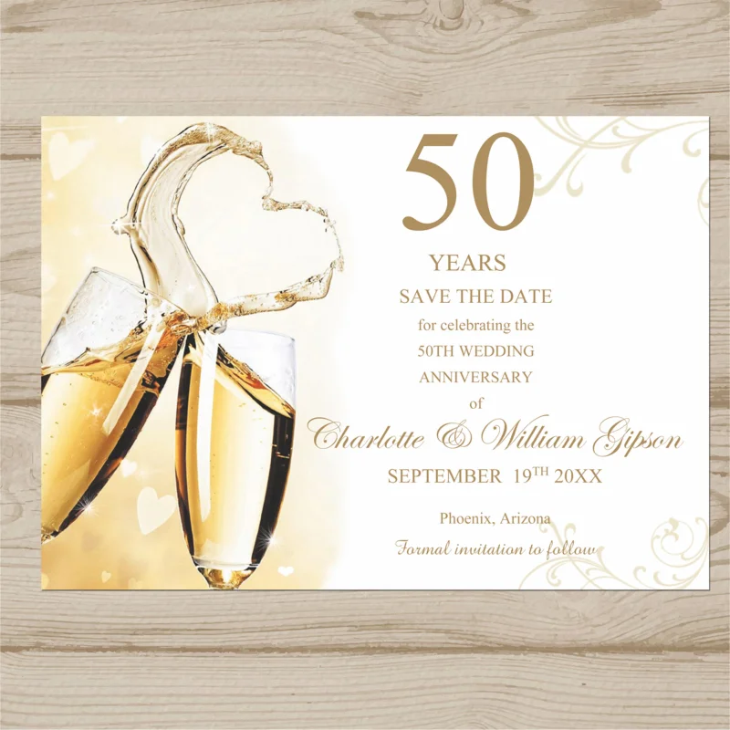 Шаблон приглашения на свадьбу wed50th