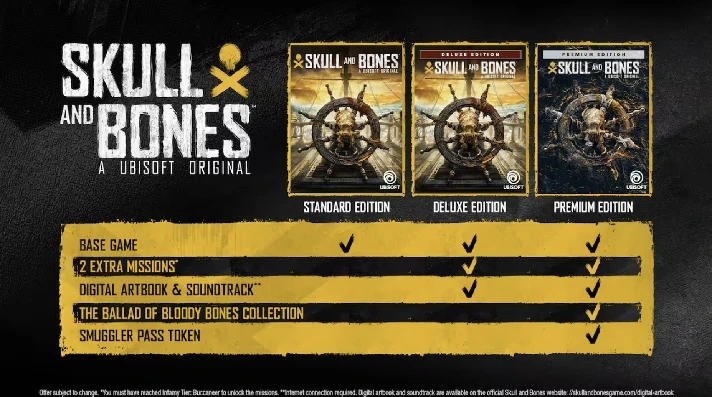 ✅Skull and Bones +Premium Edition +Deluxe +DLC Seasonal