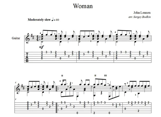 Woman (John Lennon) guitar cover
