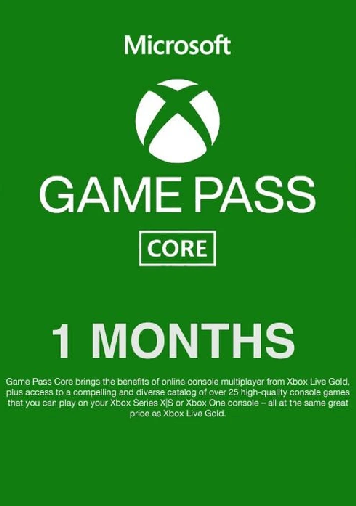 🔥 XBOX GAME PASS CORE 1 MONTH 🔥 KEY 🔥