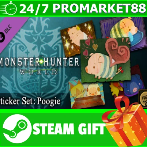 ⭐️ Monster Hunter: World - Sticker Set: Poogie STEAM