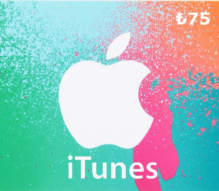 🌈 iTunes 75 TRY Gift Card 🛍️ Official Key 🎨 Turkey