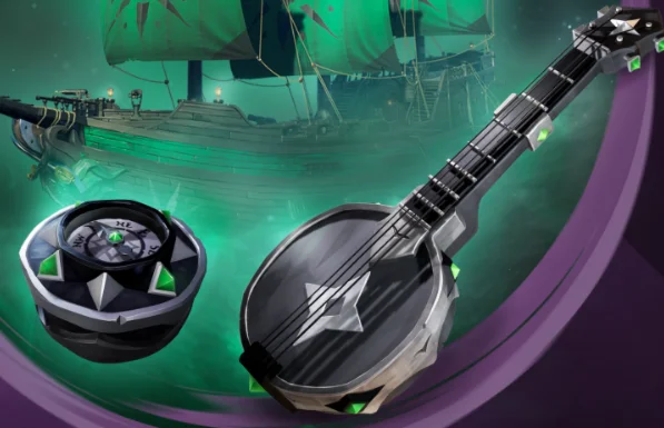 Sea of ​​Thieves Обсидиан Банджо Оникс Компас и ключ от