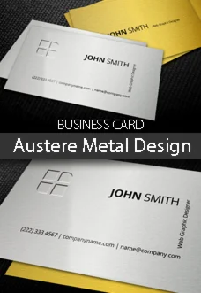 Austere Metal Design Business Card