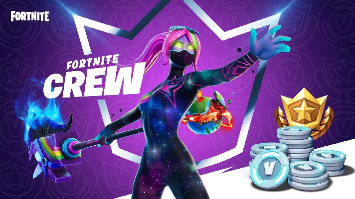 🔥 Fortnite Crew ✅1000VB+BP ✅(PC,XBOX,PS4/5,Nintendo)