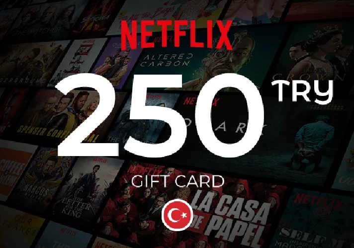 NETFLIX 250₺ TL TRY LIRA GIFT CARD (TURKEY) 🇹🇷🔥TR