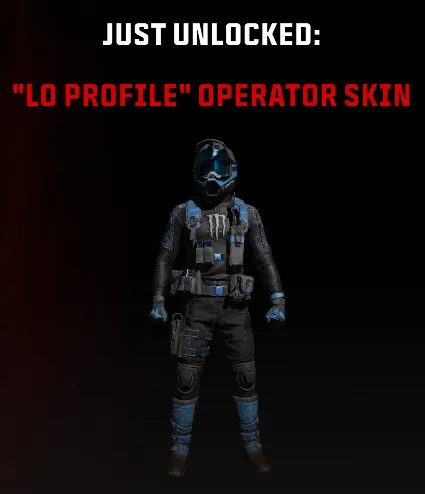 🔑 Blue MONSTER ENERGY |MW3|Скин оператора «LO PROFILE»