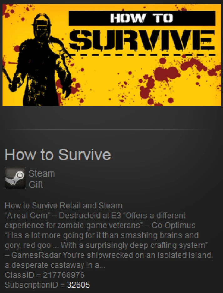 How to Survive (Steam Gift Region Free)