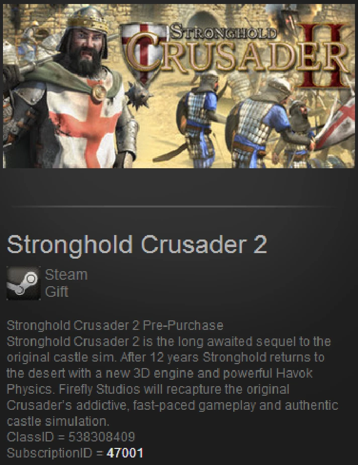 Stronghold Crusader 2 ROW (Steam Gift Region Free)