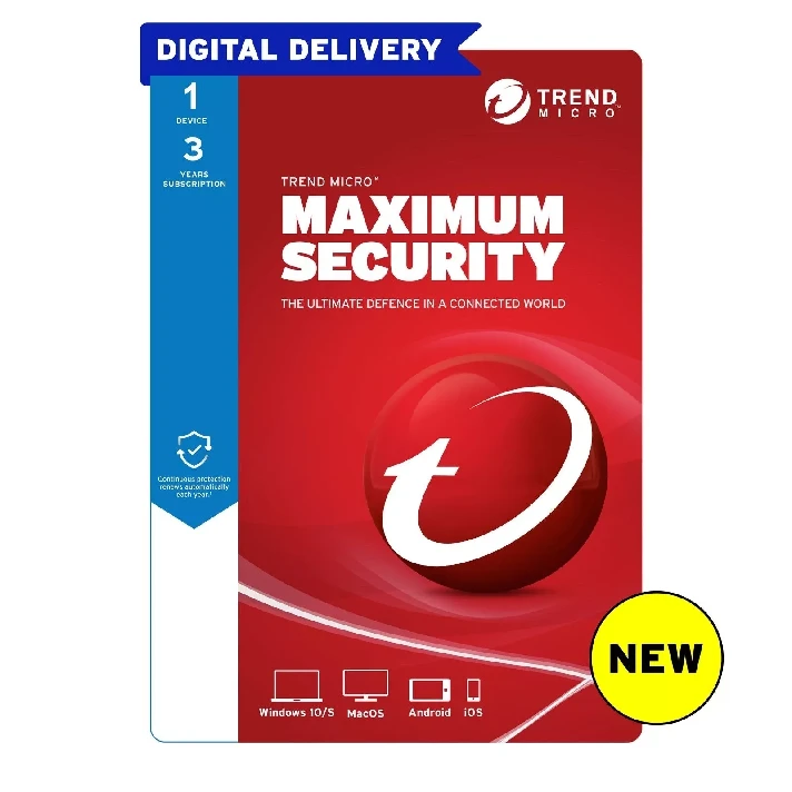 🔑Trend Micro Maximum Security 1 Year 3PC (GLOBAL KEY)✅