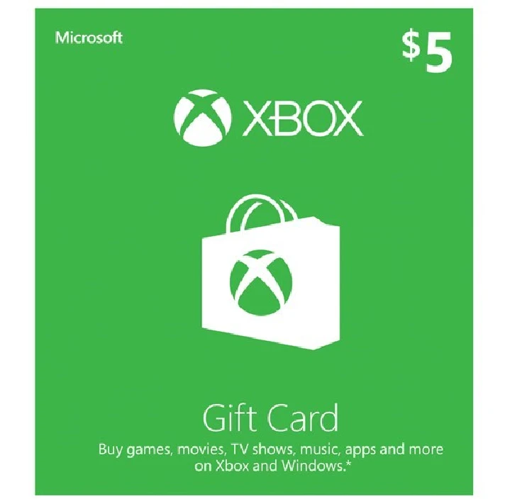 XBOX GIFT CARD - 5$ USD DOLLARS USA US 🇺🇸🔥(No Fee)