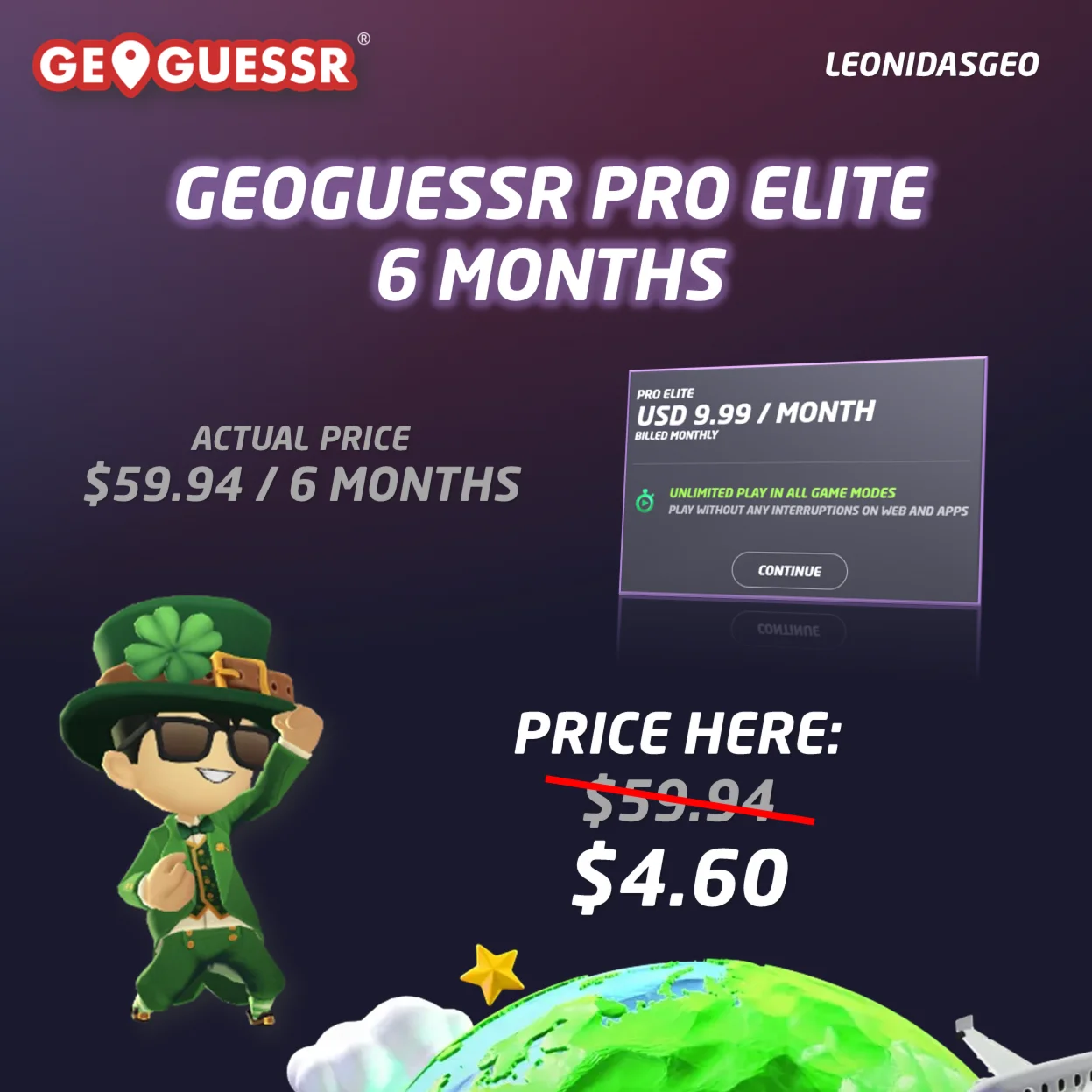 GeoGuessr Pro Elite | 6 Months Subscription ⭐⭐⭐