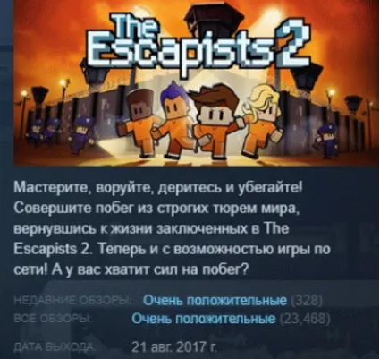 The Escapists 2 💎 STEAM KEY РФ+СНГ СТИМ КЛЮЧ ЛИЦЕНЗИЯ